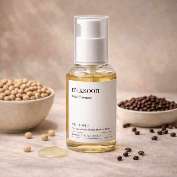 Mixsoon Bean Essence essenza viso coreana in ambientazione lifestyle