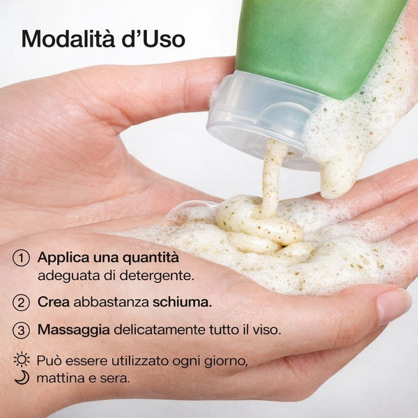 Modo di uso Anua Heartleaf Quercetinol Pore Deep Cleansing Foam detergente viso coreano per pori purificati