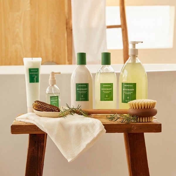 AROMATICA Rosemary Scalp Care linea completa prodotti capelli coreani al rosmarino con shampoo trattamento per cuoio capelluto sano e capelli luminosi