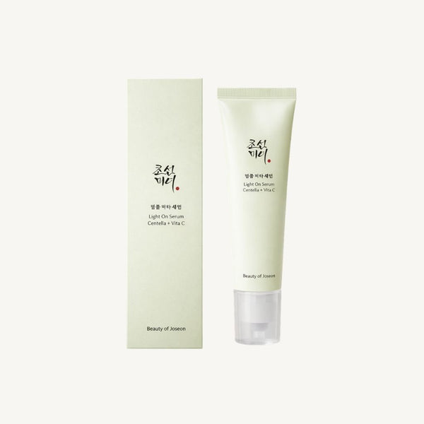 Beauty of Joseon Light On Serum Centella + Vitamina C con confezione originale skincare coreana viso