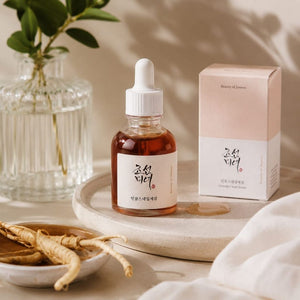 Beauty of Joseon Revive Serum al ginseng e bava di lumaca utilizzato in routine skincare coreana