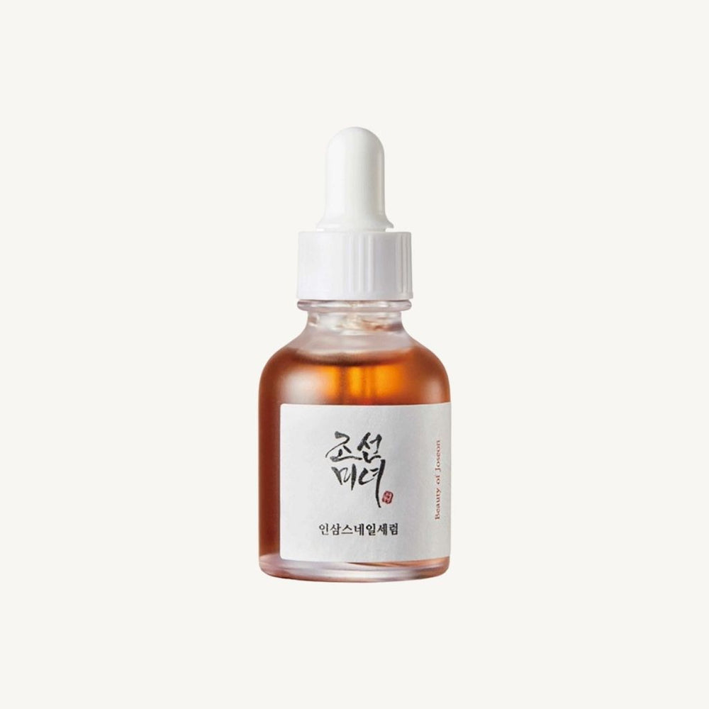 Beauty of Joseon Revive Serum con ginseng e bava di lumaca da 30ml su sfondo neutro