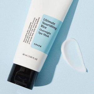 Texture cremosa maschera notte COSRX al riso, idratante e nutriente