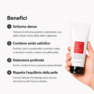 Effetto pelle pulita e purificata COSRX detergente viso coreano acido salicilico