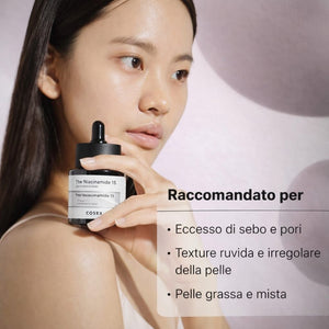 Siero COSRX The Niacinamide 15 Serum 20 ml, adatto a pelli con macchie scure, iperpigmentazione e per chi desidera una pelle uniforme e luminosa