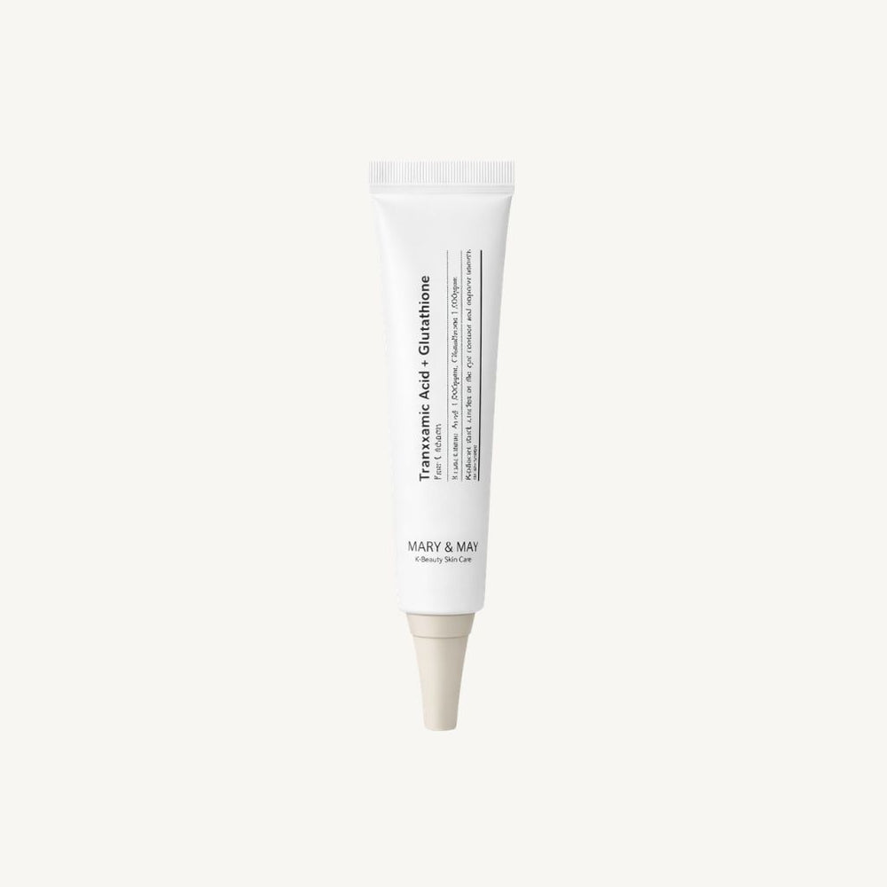 Crema occhi coreana Mary&May Tranexamic Acid + Glutathion, vaso singolo per ridurre occhiaie e migliorare luminosità del contorno occhi