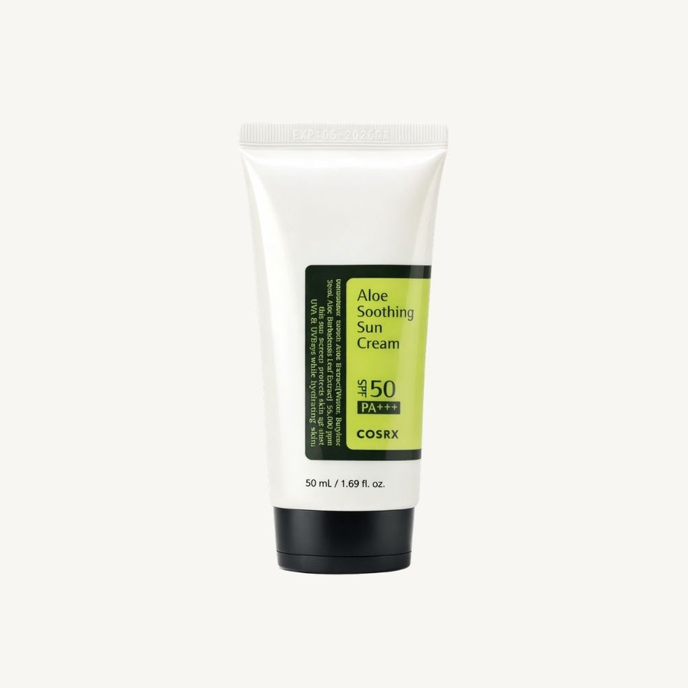 COSRX Aloe Soothing Sun Cream SPF50+ PA+++ protezione solare viso coreana