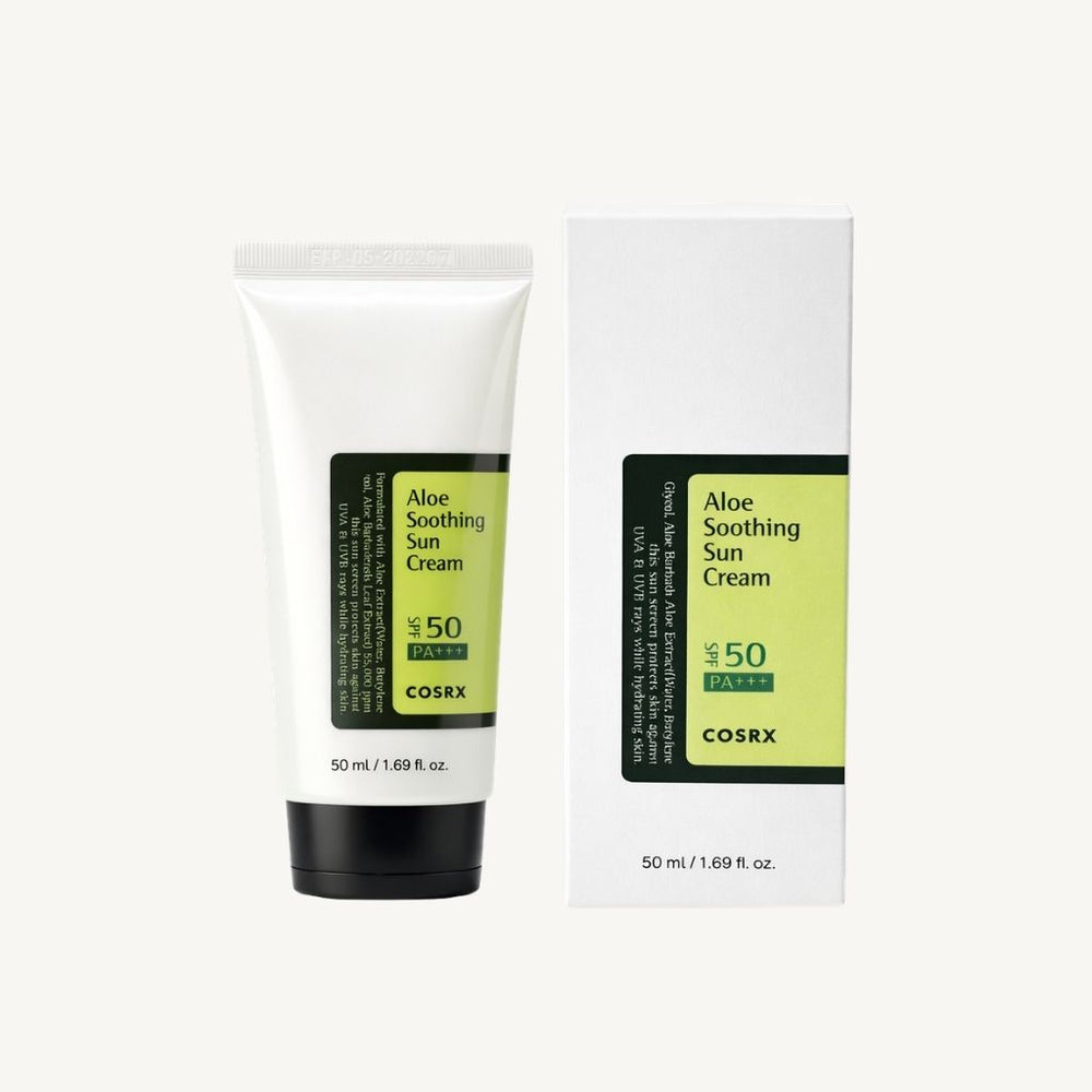 COSRX Aloe Soothing Sun Cream SPF50+ PA+++ protezione solare viso coreana
