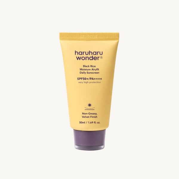 Haruharu Wonder Black Rice Moisture Airyfit Daily Sunscreen SPF50+ PA++++ protezione solare viso coreana