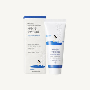 Round Lab Birch Juice Moisturizing Sun Cream SPF50+ PA++++ protezione solare viso coreana con confezione