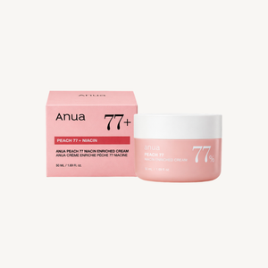 Crema viso coreana Anua Peach 77% Niacin Enriched Cream con confezione originale per idratazione e luminosità