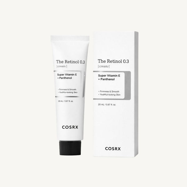 Crema viso coreana COSRX The Retinol 0.3 Cream 20 ml con confezione originale per trattamento anti-età
