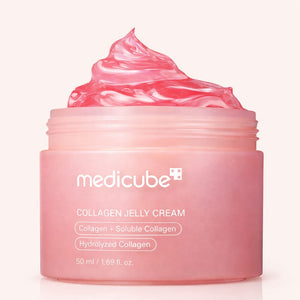 Medicube Collagen Jelly Cream 50 ml crema viso coreana in ambientazione lifestyle