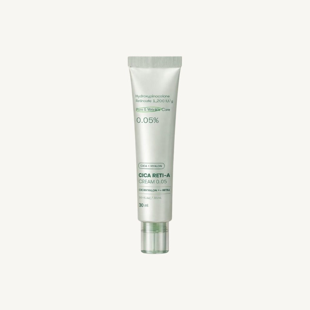 Crema viso coreana VT Cosmetics Cica Reti-A Cream 0.05 per migliorare la texture della pelle e ridurre imperfezioni