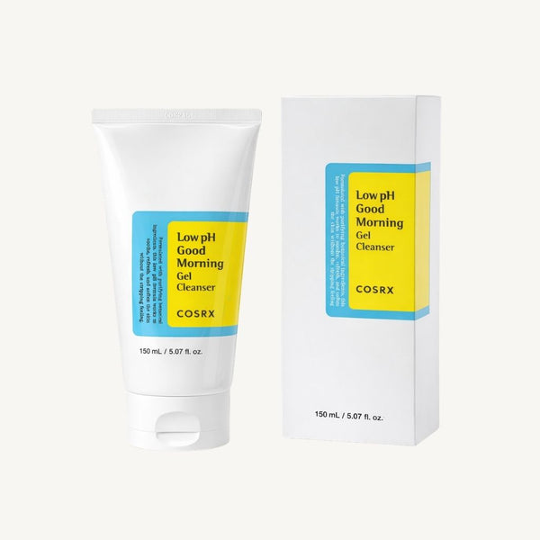 Detergente viso coreano COSRX Low-pH Good Morning Cleanser con confezione originale per skincare mattutina