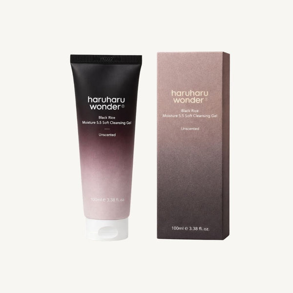 Detergente viso coreano Haruharu Wonder Black Rice con confezione originale per skincare idratante