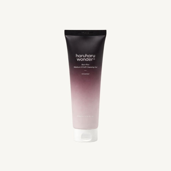 Detergente viso coreano Haruharu Wonder Black Rice Moisture 5.5 Soft Cleansing Gel per pulizia e idratazione