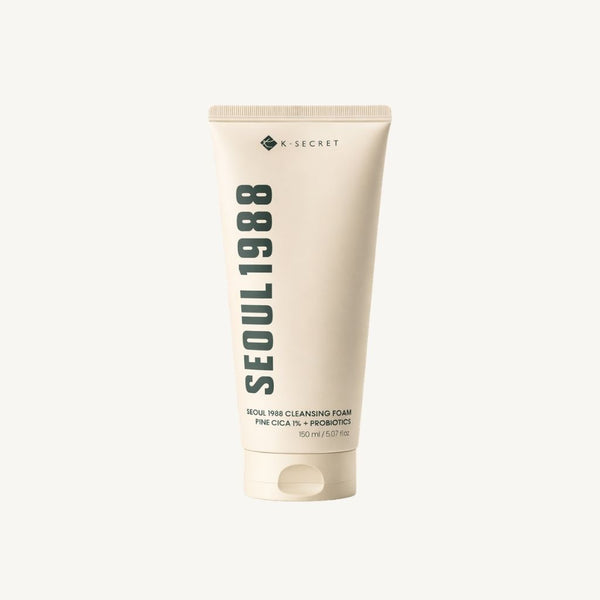 Detergente viso coreano K-SECRET SEOUL 1988 Cleansing Foam con Pine Cica 1% e probiotici per pelle calmata