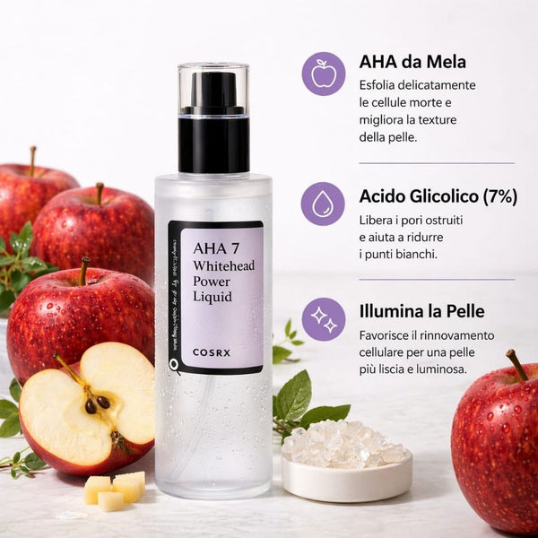 Ingredienti COSRX AHA 7 Whitehead Power Liquid esfoliante viso coreano