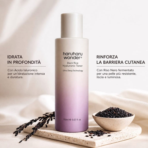 Benefici della essenza coreana Haruharu Wonder Black Rice Probiotics Barrier Essence: rinforza la barriera cutanea, idrata e protegge la pell