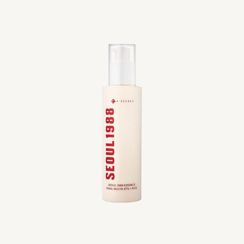 Essenza viso coreana K-SECRET SEOUL 1988 Snail Mucin 97% + Rice 100 ml per pelle idratata e rimpolpata