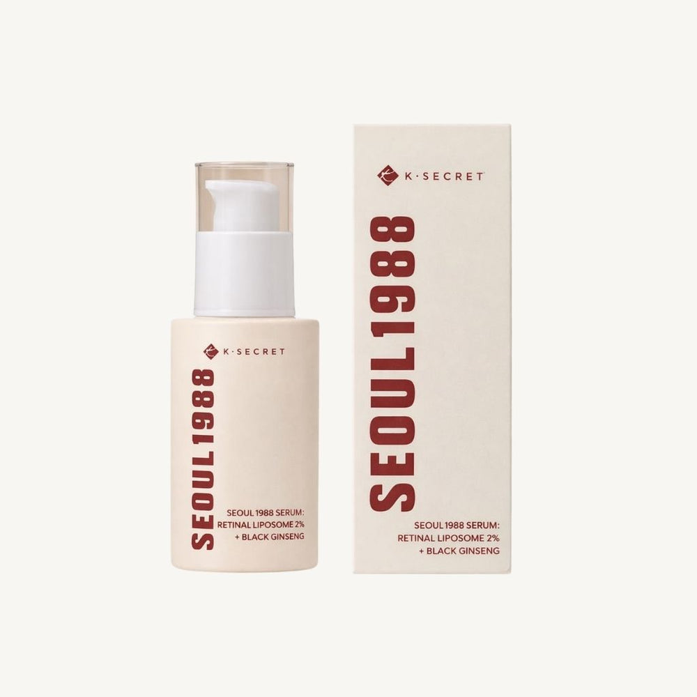 Siero viso coreano K-SECRET SEOUL 1988 con Retinal e Ginseng 30 ml per pelle luminosa e rigenerata