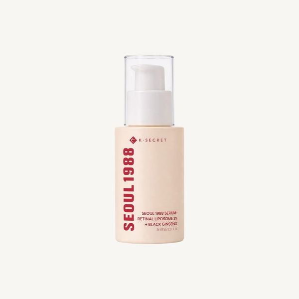 Siero viso coreano K-SECRET SEOUL 1988 con Retinal e Ginseng 30 ml per pelle luminosa e rigenerata