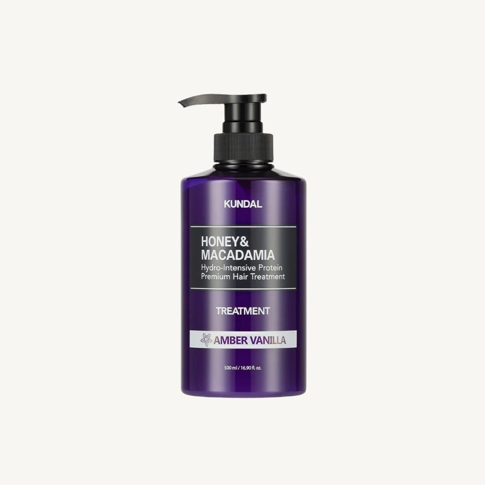 KUNDAL Honey & Macadamia Protein Treatment Amber Vanilla 500ml trattamento capelli coreano con proteine nutriente e riparatore per capelli secchi danneggiati e sfibrati
