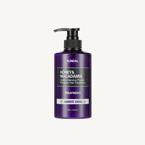 KUNDAL Honey & Macadamia Protein Treatment Amber Vanilla 500ml trattamento capelli coreano con proteine nutriente e riparatore per capelli secchi danneggiati e sfibrati