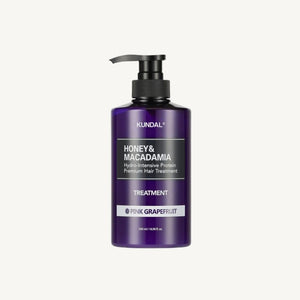 KUNDAL Honey & Macadamia Protein Treatment Pink Grapefruit 500ml trattamento capelli coreano con proteine nutriente e riparatore per capelli secchi danneggiati e sfibrati