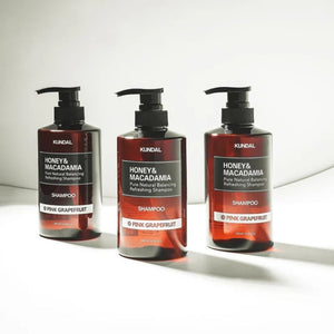KUNDAL Honey & Macadamia Nature Shampoo Pink Grapefruit 500ml shampoo coreano nella routine capelli con miele e macadamia per capelli morbidi luminosi e idratati