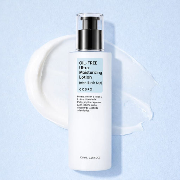 Texture leggera e oil-free della lozione viso coreana COSRX per idratazione senza ungere la pelle