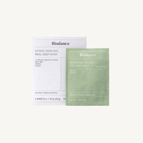 Biodance Refreshing Sea Kelp Real Deep Mask 4 pezzi maschera viso coreana con confezione