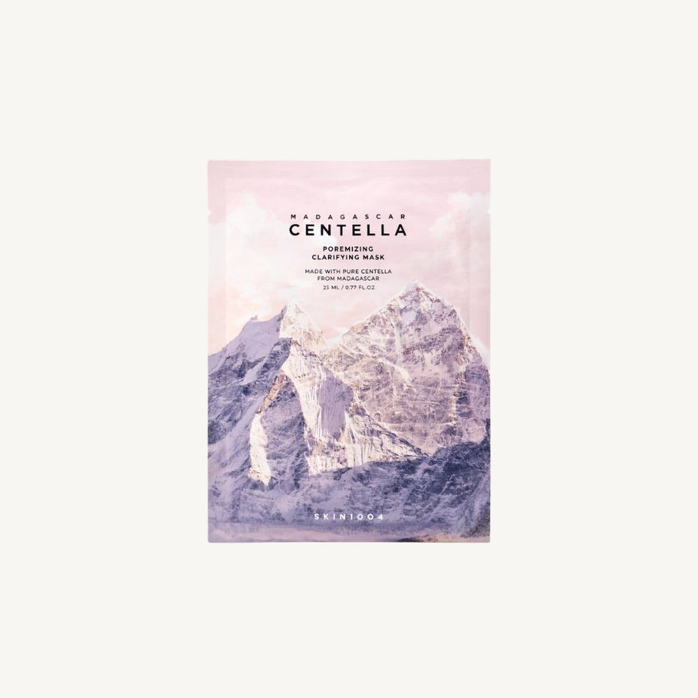 Maschera viso coreana SKIN1004 Madagascar Centella Poremizing Clarifying Mask, confezione singola per purificare i pori e riequilibrare la pelle