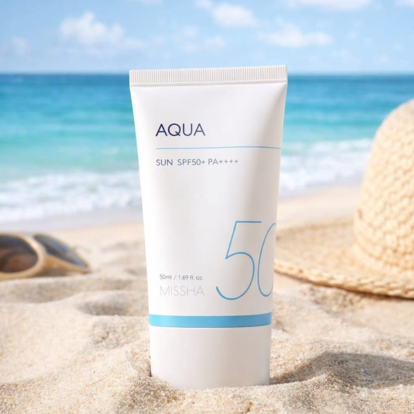Missha All-Around Safe Block Aqua Sun SPF50+/PA++++ 50 ml, protezione solare perfetta per una giornata al sole, senza rinunciare alla freschezza e leggerezza