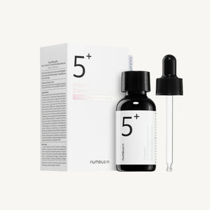 NUMBUZIN No.5+ Glutathione Vitamin Concentrated Serum 30ml con confezione originale, siero viso per ridurre discromie e donare luminosità.