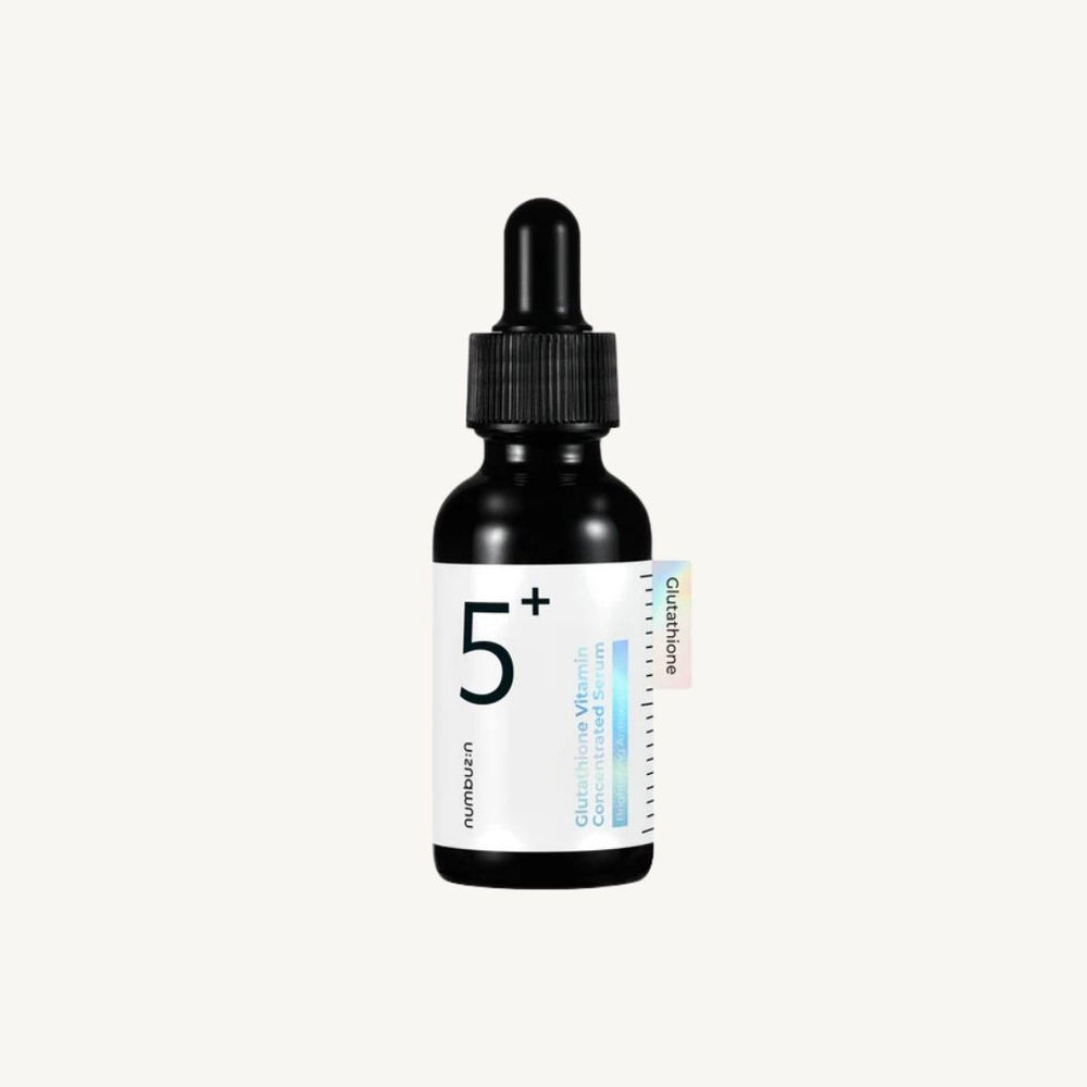 NUMBUZIN No.5+ Glutathione Vitamin Concentrated Serum 30ml, siero viso illuminante con glutatione e vitamine per un incarnato uniforme.