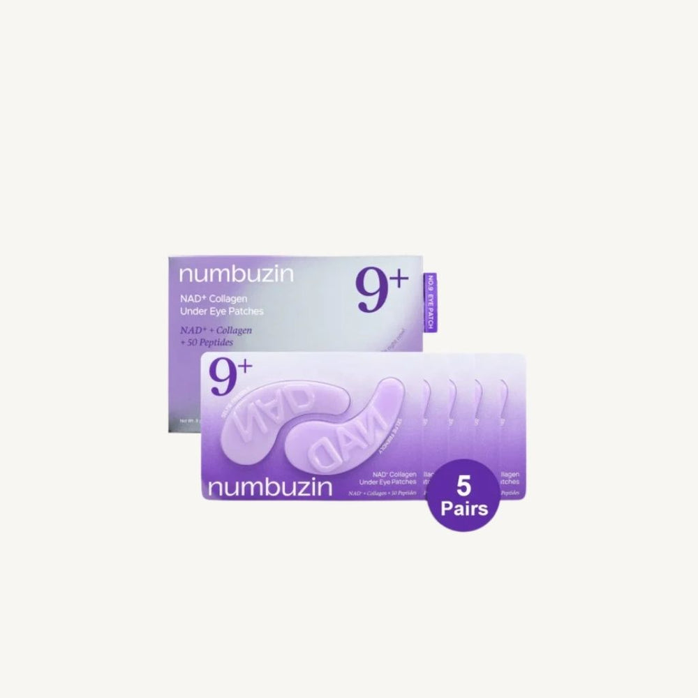 Patch occhi Numbuzin No.9 NAD+ con 5 paia di patch effetto idratante e rivitalizzante