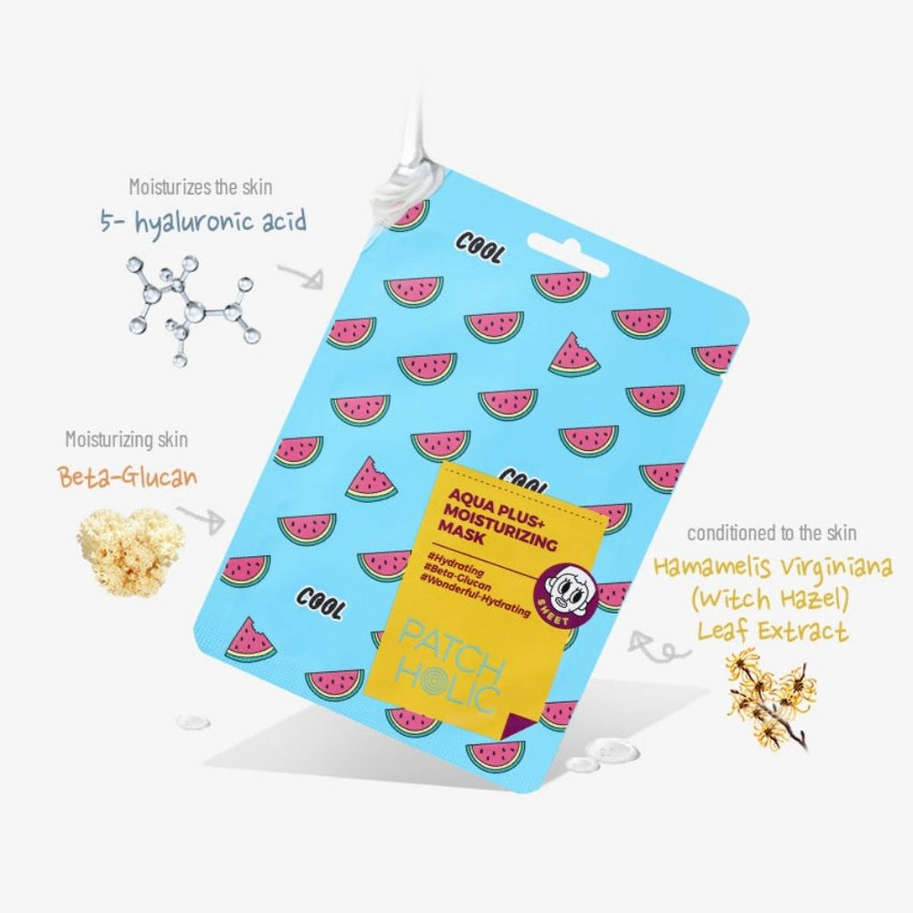 PATCH HOLIC AQUA Moisturizing Mask 20 ml con confezione originale skincare coreana