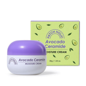 PATCH HOLIC Avocado Ceramide Moisture Cream 30 g con confezione originale skincare coreana