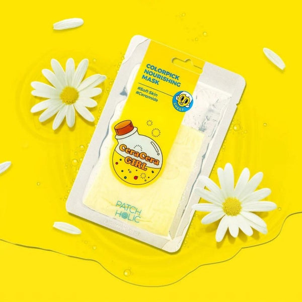 Routine skincare coreana con PATCH HOLIC COLORPICK Nourishing Mask 20 ml per pelle nutrita e luminosa