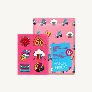 PATCH HOLIC Sticker Soothing Patch Play 12 g (6 pz) con confezione originale, cerotti viso lenitivi e rinfrescanti