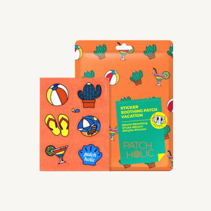 PATCH HOLIC Sticker Soothing Patch Vacation 12 g (6 pz) con confezione originale, cerotti viso per calmare la pelle