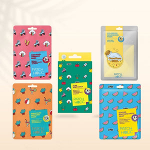 Set completo di skincare PATCH HOLIC, progettato per trattare e migliorare la pelle con cerotti per acne, idratazione e trattamento intensivo. Ideale per una routine di cura della pelle completa e mirata