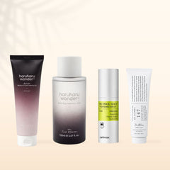 Routine skincare coreana anti age con retinoidi 4 step che aiuta a ridurre rughe linee sottili e segni del tempo stimolando il rinnovamento cellulare e migliorando elasticità e luminosità della pelle