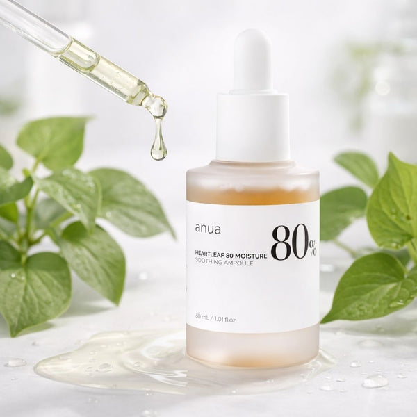 Texture siero viso Anua Heartleaf 80 per pelle calma e idratata