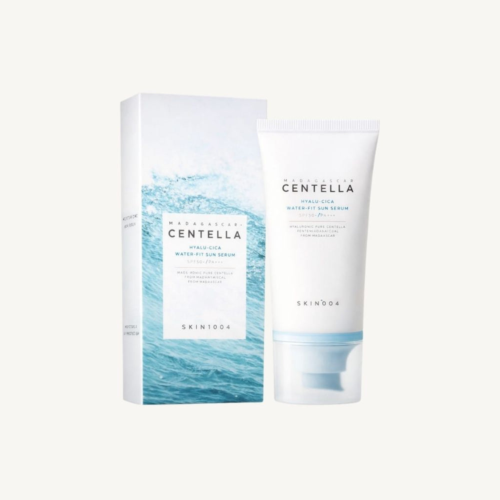 SKIN1004 Madagascar Centella Hyalu-Cica Water-Fit Sun Serum SPF50+ PA++++ 50 ml, siero solare idratante con protezione alta