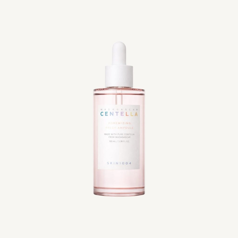 SKIN1004 Madagascar Centella Poremizing Fresh Ampoule 100 ml, ampolla rinfrescante con Centella Asiatica per ridurre i pori e migliorare la texture della pelle.