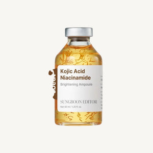 Sungboon Editor Kojic Acid Niacinamide Brightening Ampoule 40ml, ampoule viso illuminante con acido cogico e niacinamide per un incarnato uniforme.