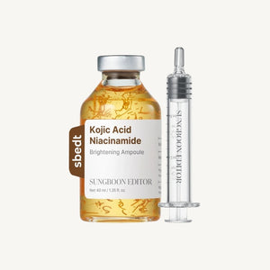 Applicatore di Sungboon Editor Kojic Acid Niacinamide Brightening Ampoule 40ml per un dosaggio preciso del siero viso.
